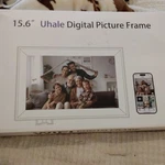 Uhale 15.6IN Touchscreen Wi Fi Lcd Digital Picture Frame 32GB White 16:9. Fixed Price $80.00.
