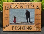 Personalized Engraved // Grandpa Fishing Picture Frame. Fixed Price $50.95.