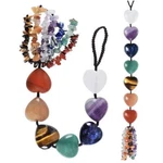 2X Natural 7CHAKRA Quartz Gemstone Crystal Moon Wall Car Hanging Window Ornament. Fixed Price $13.02.