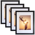 Seseat Black 11X14 Frames Packs 4, Display Pictures 8X10 With Mat Or .... Fixed Price $22.39.