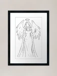 Angel - Hand Drew Digital Art Framed Wall Poster Canvas Print Picture. Fixed Price $40.82.