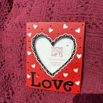 Burton Gifts 3.5 By Red With Heart Cut Out For Picture And Love Frame. Fixed Price $8.00.