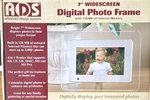 ADS7000PF 7" Tft Lcd Widescreen Digital Photo Frame, 128MB, White, Remote. Fixed Price $13.00.
