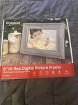 Polaroid Digital Photo Frame Wood Distressed Gray - 8 In Diag High Resolution. Fixed Price $35.00.