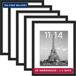 Upsimples 11X14 Frame Set Of 5, Display Pictures 8X10 With Mat Or. Fixed Price $34.49.