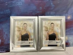 Brand New -- Photo Picture Silver Color Poster Frames 5"X7". Fixed Price $7.99.