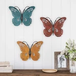Lavish Home Butterfly Metal Wall Art 3-PIECE-SET Hand Painted Decorative 3D.... Fixed Price $27.34.
