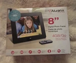 Aluratek ADPFWM8S In Digital Photo Frame - Black. Fixed Price $25.00.
