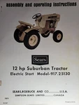 Sears Suburban 12 Lawn Garden Tractor Owners Manual 917.25130 Hp 1967. Fixed Price $57.99.
