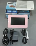 Pink (rare Color) Samsung 7 Inch Wide Digital Photo Frame, 120MB Memory, Tested. Fixed Price $28.94.