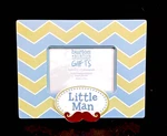 Burton & Gifts Little Man Blue Green Wood Photo Frame Baby Boy Shower. Fixed Price $21.99.