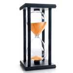 Hourglass 60 Minutes Orange Timer, Black Wooden Frame Sandglass. Fixed Price $26.37.