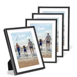 Fkvat 5X7 Picture Frame Set Of 4 Matted Black Simple Modern Brushed Thin. Fixed Price $43.29.