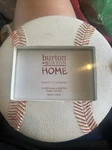 Burton & Baseball Frame, White. Fixed Price $10.00.