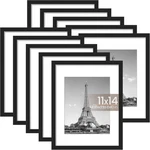 11X14 Frame Set Of 10, Display Pictures 8X10 Mat Or Without,. Fixed Price $71.99.