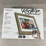 New Aluratek 10" Lcd Picture Frame Wi-fi Touchscreen Digital Photo Wood Grain. Fixed Price $47.49.