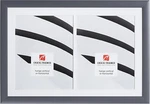 12 18 Inch Grey Picture Frame, Single White Collage Mat With 2, X10 Ope. Fixed Price $56.99.