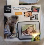 New The Sharper Image Usb 2.0 Rechargeable Portable Photo Album Box Opened By Me. Fixed Price $16.99.