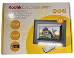 Kodak Easy Share SV1011 10" Digital Picture Frame 128MB 800X480 MP3 (open Box). Fixed Price $27.99.