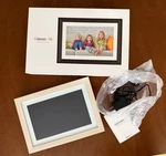 Dragon Touch Classic 10 Wifi Cloud Photo 9" X 12" Beige Wood-look Frame. Fixed Price $26.00.