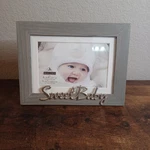 Malden International Sweet Baby Picture Frame Gray Fits 4X6 Or 5X7 Photo. Fixed Price $9.99.