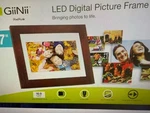 Giinii 7'' Led Digital Picture Frame Model GP-702P-NEW-READ Descrip. Fixed Price $26.00.