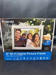 8" Digital Photo Frame White - Polaroid Silver Metal Textured. Fixed Price $25.00.