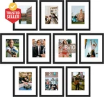 8X10 Frame Set Of 10, Display Pictures 5X7 Mat Or Without, Mul. Fixed Price $32.61.