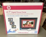 New Hp 7" Solid Wood Digital Picture Frame Remote DF780A2 2GB Memory. Fixed Price $19.00.